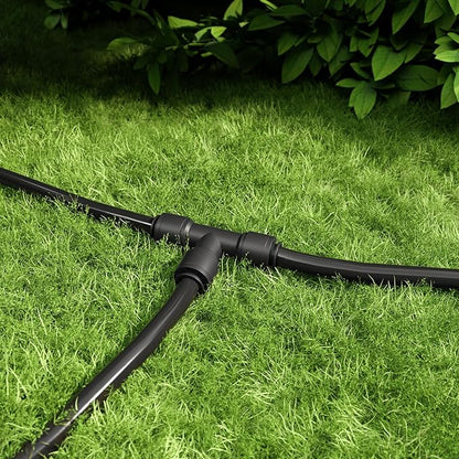 15 Packs Quick Efficient Connector 1/4" Drip Irrigation Tee Connectors Leak Free Fittings for Sprinkler or Drip Irrigation System
