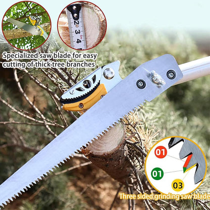 xixi-home Cut and Hold Pruners 4.2-7.2 Ft Long Reach Pole Saw Pruning Shears and Hold Bypass Pruner Extendable Tree Trimmer with Dedicated Serrations Telescoping Fruit Picker