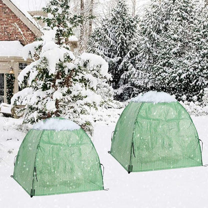 2 Pack Plant Freeze Protection Covers Winter Shrub Covers Plant Frost Protection Tent, Warm Plant Tents Protecting Fruit Potted Plants Tree from Freezing Animals Eating ((22x22x23in, PVC Grid))