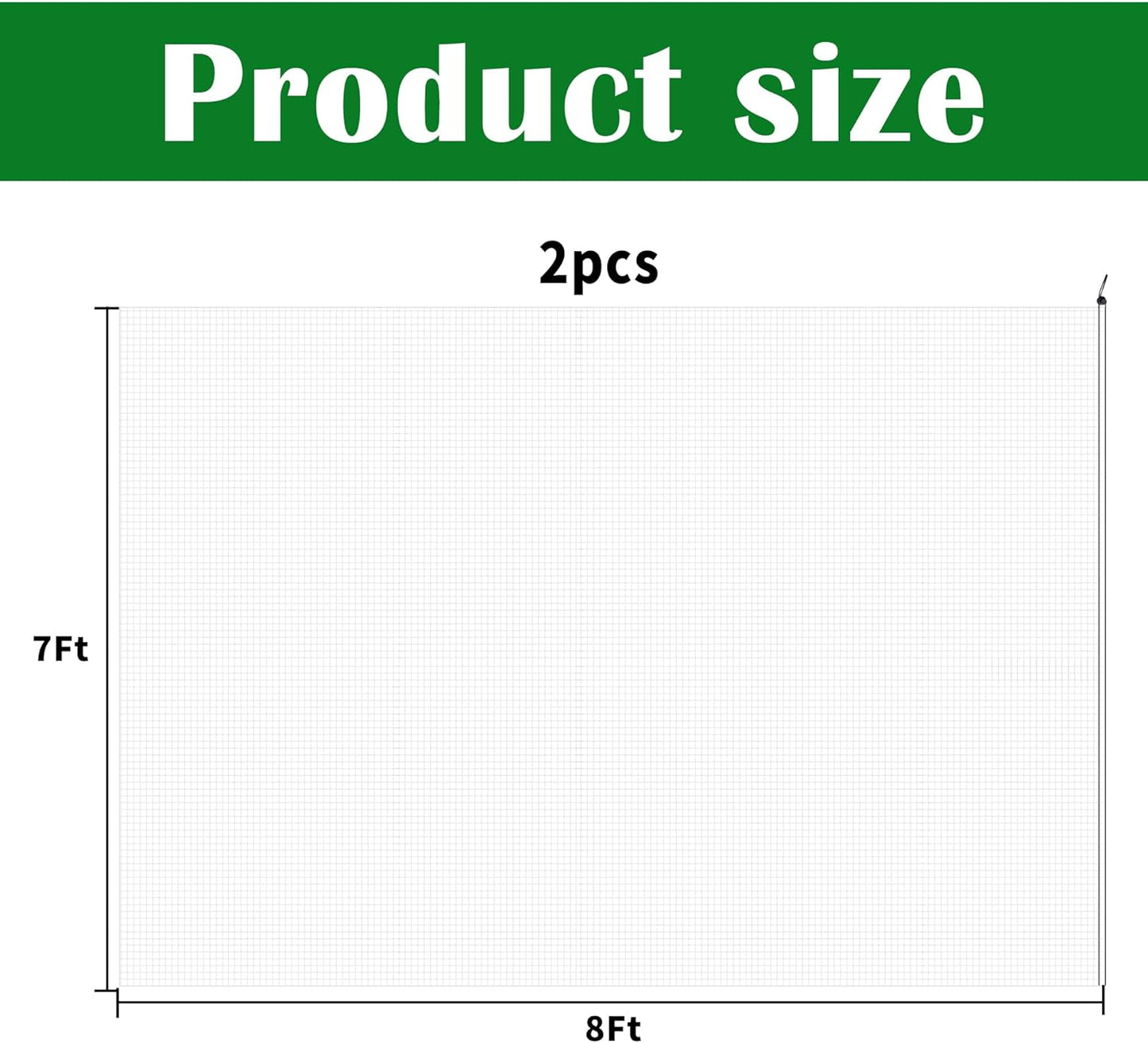 2 Pcs Fruit Tree Netting, 7 x 8 Ft Large Insect Bird Barrier Tree Net with Drawstring, Garden Bird Netting Plant Cover for Protect Plant Fruit Flower from Insect Bird