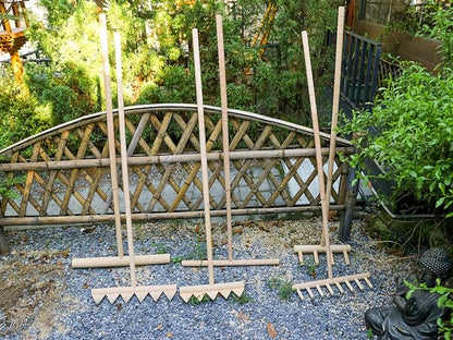 Large Zen Garden Smoother Tool - Outdoor Big T-Shaped Japanese Garden Rake 48" L Handled Rock Sand Gravel Garden Zen Pattern Eraser Tool Meditation Wooden Full Size Zen Rake Accessories Zen Gifts