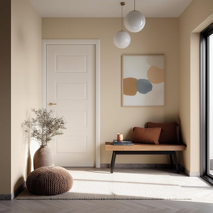 EVOLVE Paint & Primer: Environment-friendly, Low Sheen with One-coat Coverage for Interior & Exterior surfaces (Natural Beige, 1-Gallon)