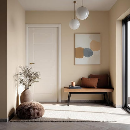 EVOLVE Paint & Primer: Environment-friendly, Low Sheen with One-coat Coverage for Interior & Exterior surfaces (Natural Beige, 1-Gallon)