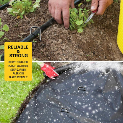 Landscape Staples 6inch,11Gauge Galvanized Lawn Staples, Sturdy Garden Stakes for Effortlessly Securing Weed Barrier Fabric,Ground Stabilization, and Tackling Outdoor Yard Work,Decorations