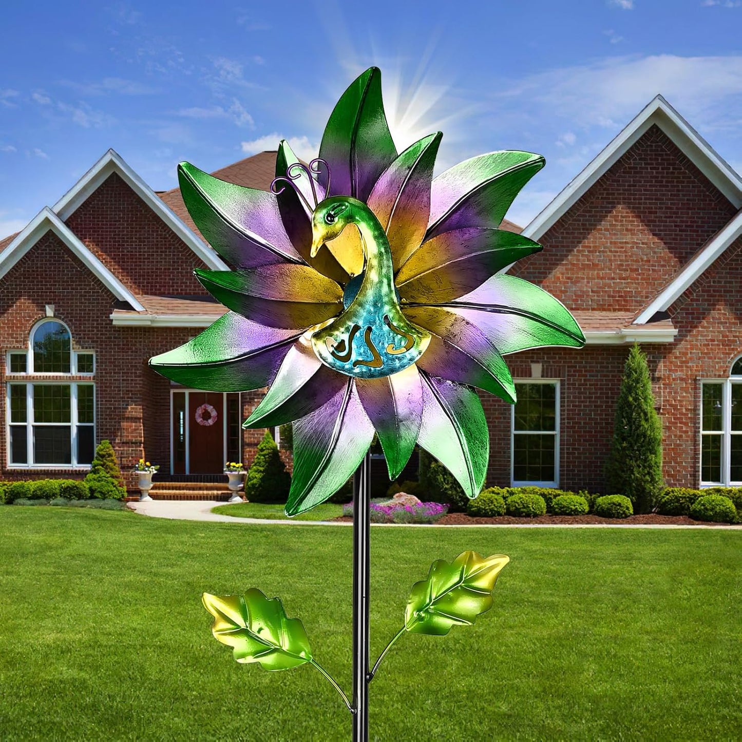 Decorative Garden Stakes Wind Spinners Outdoor Clearance Metal Yard Art Gifts for Women Grandma Mom for Lawn Patio Yard Pathway Driveway Ornaments
