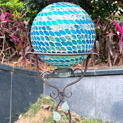 Gazing Globe Stand with 4 Prongs Base, 31.5" Garden Gazing Ball Stands for 10-12 Inches Gazing Globe Balls, Metal Vines Glass Ball Display Stand Holder for Outdoor Garden Yard Lawn, Vintage