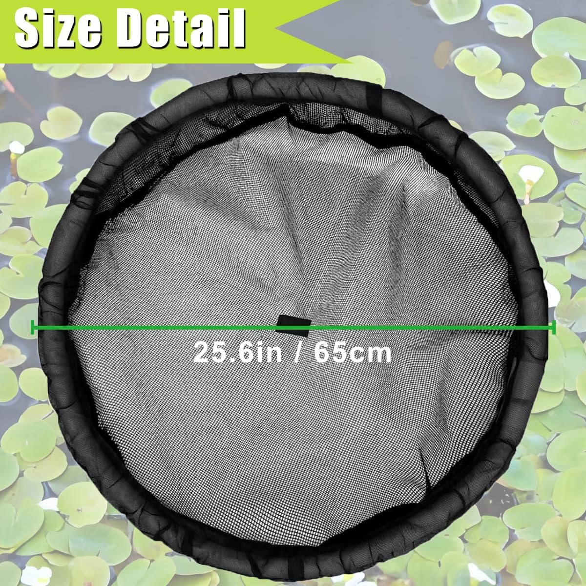 Floating Flora Fish Barrier 25.6" Round Floating Island Plant Protector, Pond Protectors Floating Net, Black Floating Pond Planter for Your Home Pond Protects and Garden Water Features Pond Decor