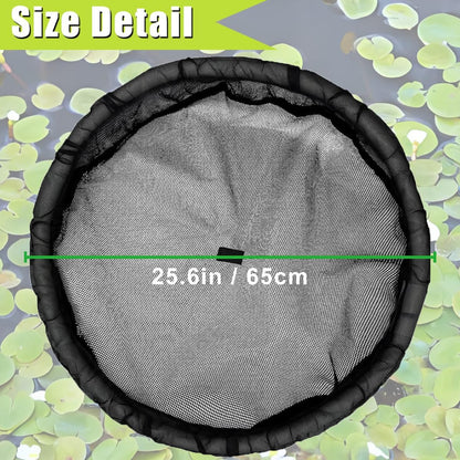 Floating Flora Fish Barrier 25.6" Round Floating Island Plant Protector, Pond Protectors Floating Net, Black Floating Pond Planter for Your Home Pond Protects and Garden Water Features Pond Decor