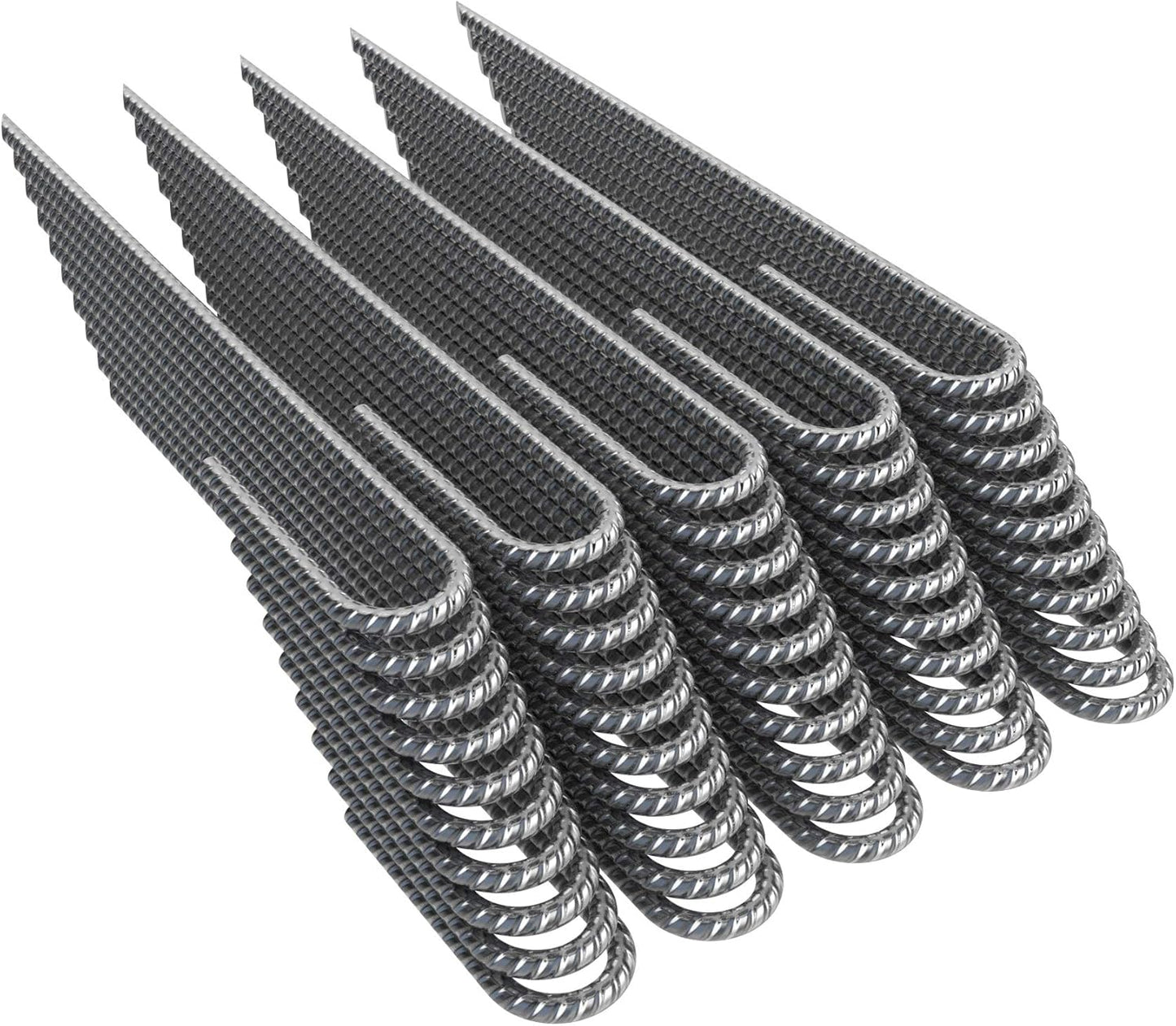 Vodaland Rebar Stakes J Hook Extra Heavy Duty 1/4 inch Coated Steel Ground Anchors with Chisel Point End (10)