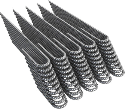 Vodaland Rebar Stakes J Hook Extra Heavy Duty 1/4 inch Coated Steel Ground Anchors with Chisel Point End (10)