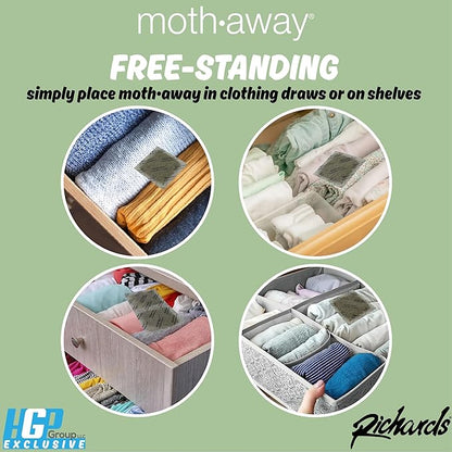 Richards Homewares Moth Away Sachets – 72-Pack Value Bundle, Natural Herbal Moth Repellent, Non-Toxic & Chemical-Free, Fresh Scent for Closets, Drawers & Storage – Made in USA