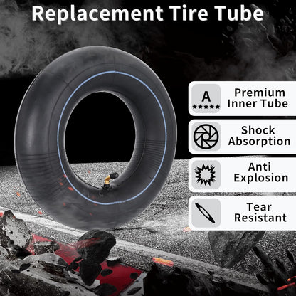 RUTU 4.00-6 Tube 4.10/3.50-6 Heavy Duty Inner Tube with TR87 Bent Valve Stem Replacement for Go Kart Wheelbarrow ATV Lawn Mower Hand Truck Snow Blowers Gorilla Cart 2 Pack