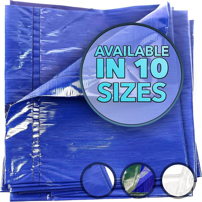 QUEEN OF TARPS | 8x10 Light Duty Tarp Waterproof, 70 GSM is 7 MIL, UV/Tear Resistant Tarp, Camping, Outdoor Furniture, Car, Tents, Painting, Firewood Protection | 8x10, Light Duty