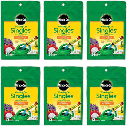 Miracle-Gro Watering Can Singles Includes 24 Pre Measured Packets (6 Pack)