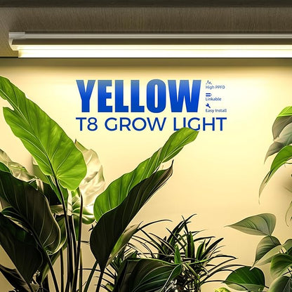 Barrina Plant Grow Light, 252W(6 x 42W, 1400W Equivalent), Full Spectrum, LED Grow Light Strips, T8 Integrated Growing Lamp Fixture, Grow Shop Light, with ON/Off Switch, 6-Pack