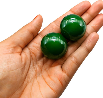 Amazing Gemstone Dark Green Aventurine Crystal Ball - 1 Inches Crystal Sphere Meditation Balls for Witchcraft and Decorative Balls - Crystals and Healing Stones Beginners Gift (Pack of 1)