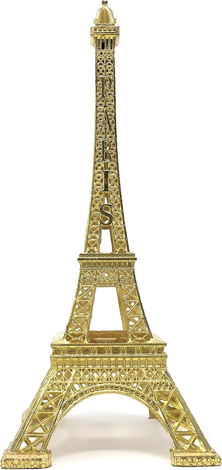 allgala Eiffel Tower Statue Decor Alloy Metal, and Size (10", Gold)
