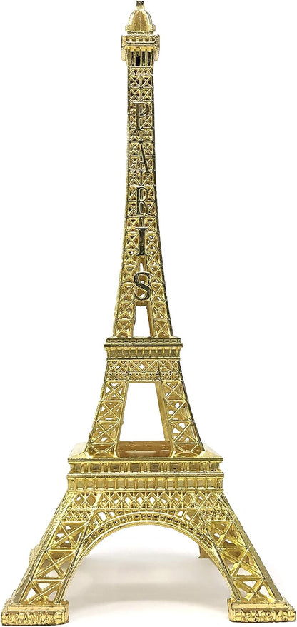 allgala Eiffel Tower Statue Decor Alloy Metal, and Size (10", Gold)