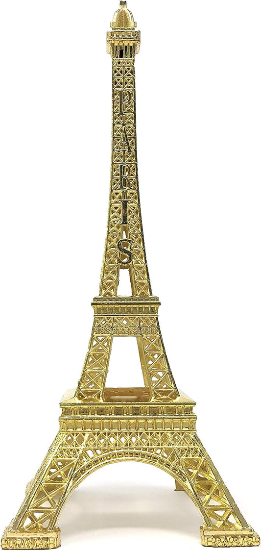 allgala Eiffel Tower Statue Decor Alloy Metal, and Size (10", Gold)