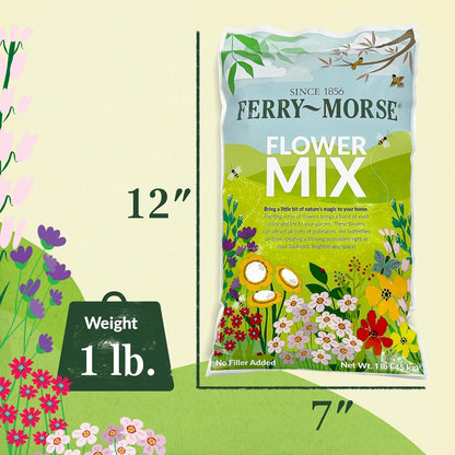Ferry-Morse Cut Flower Mix Bulk Wildflower Seeds, 1lb