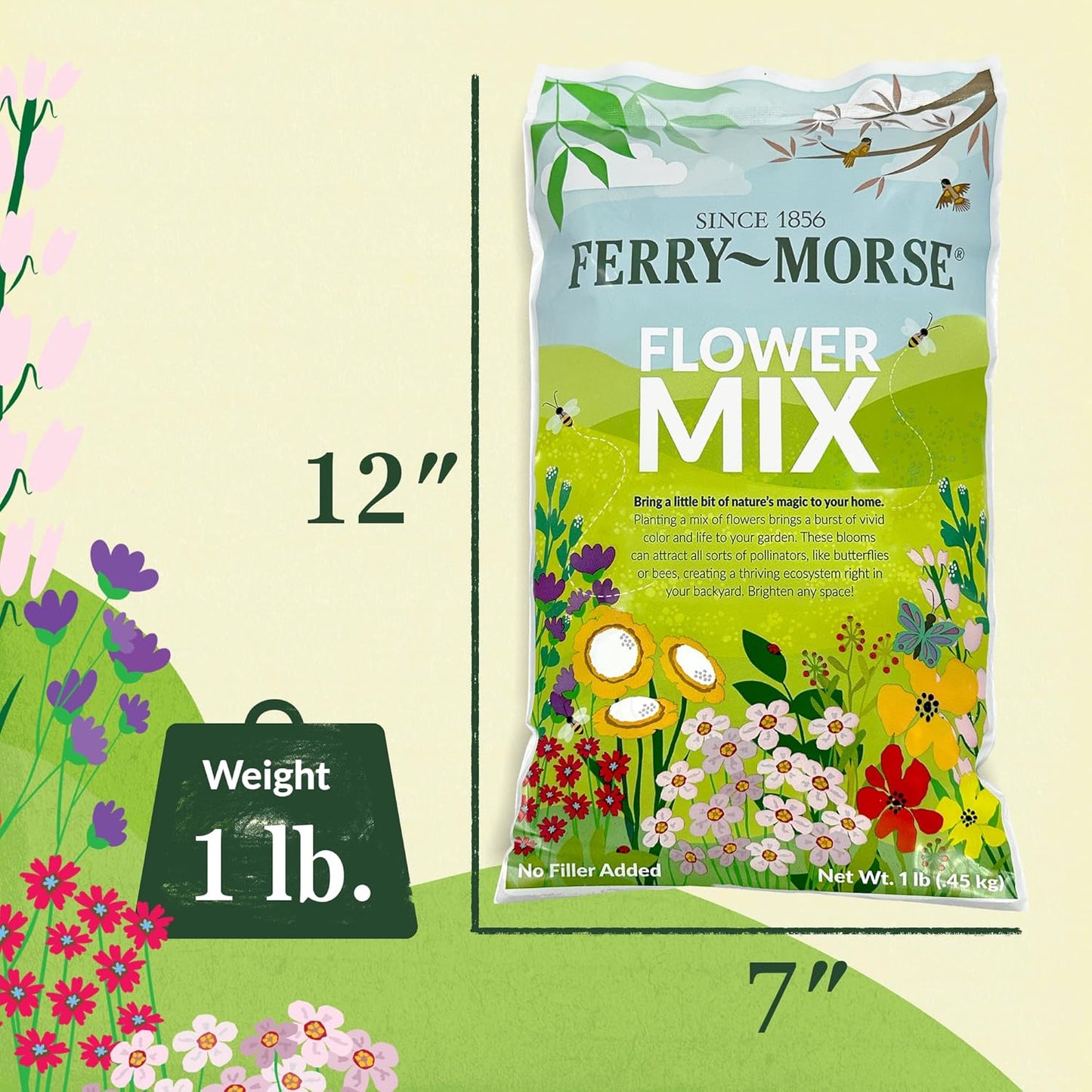 Ferry-Morse Dry Climate Mix Bulk Wildflower Seeds, 1lb