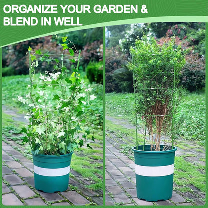 KLS 3 Pack Tomato Cage for Pots Plant Support, Upgrade 24 Inches Tomato Cages for Garden, Pepper Cage Trellis Kit with Plant Tie and Clips (24")