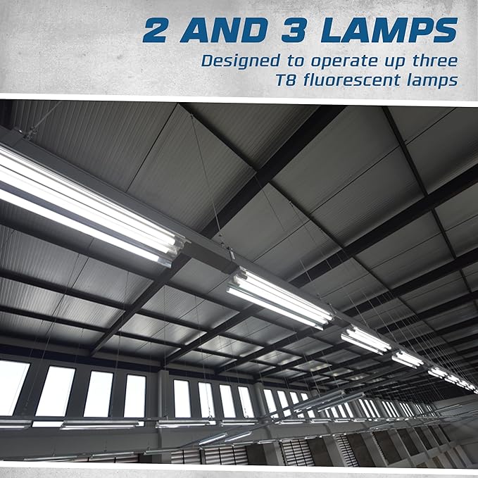 OHLECTRIC 2 Pack - Replacement for Keystone KTEB-332-UV-IS-H-P 3 Lamp T8 Electronic Fluorescent Ballast with High Light Output | 120-277V Input with Instant Start Operation | 1.18 Ballast Factor