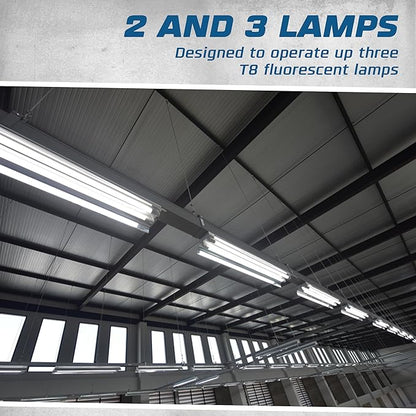 OHLECTRIC 2 Pack - Replacement for Keystone KTEB-332-UV-IS-H-P 3 Lamp T8 Electronic Fluorescent Ballast with High Light Output | 120-277V Input with Instant Start Operation | 1.18 Ballast Factor