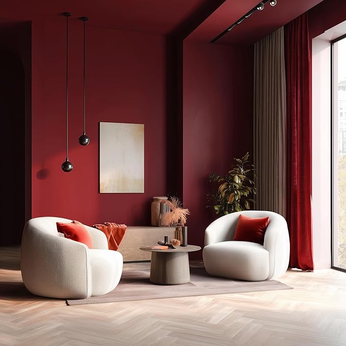 EVOLVE Paint & Primer: Environment-friendly, Low Sheen with One-coat Coverage for Interior & Exterior surfaces (Burgundy, 5-Gallon)