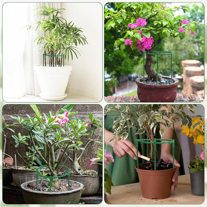 12 Pack Plant Support Stakes, 6.3 x 9.8 Inch Plastic Plant Cage Holders, Half Round Plants Support, Garden Flower Stakes for Indoor Outdoor Climbing Plants Vegetable Flower Pot