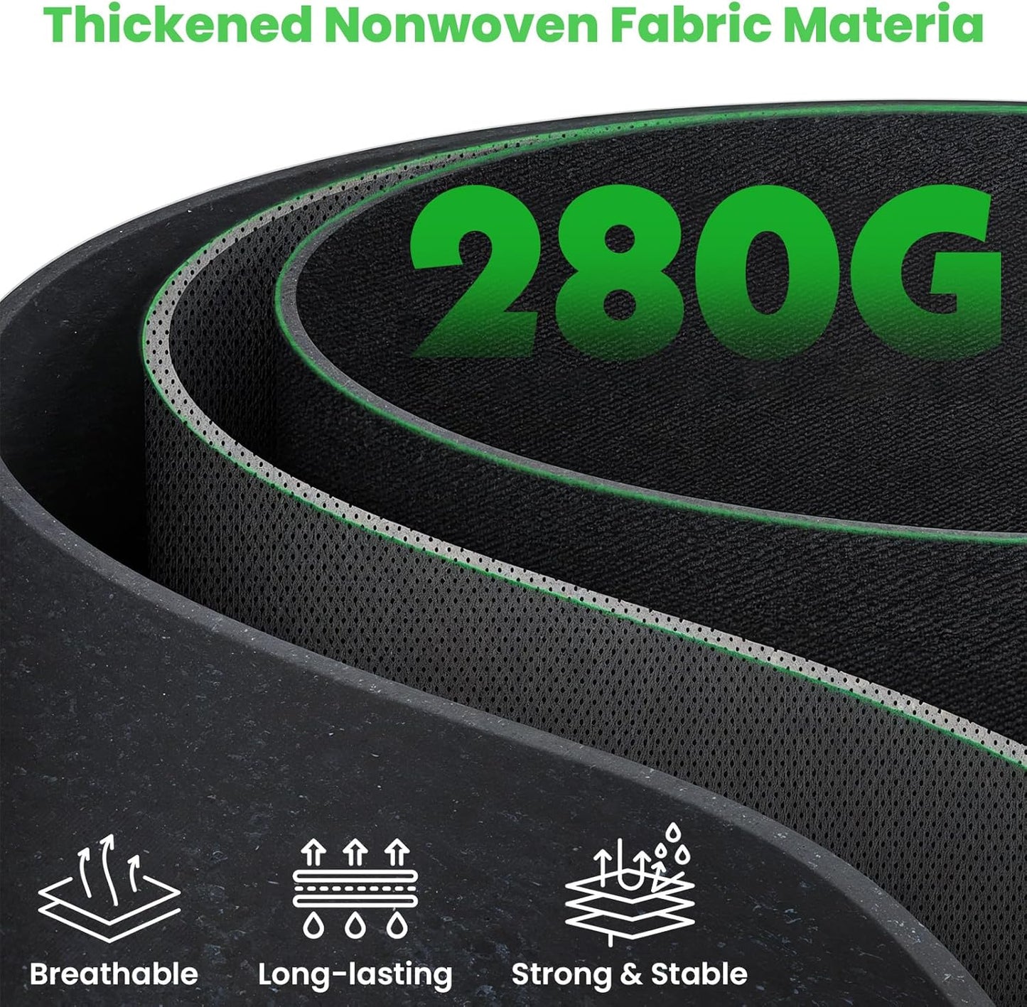 20-Pack 5 Gallon Plant Grow Bags: 280G Thickened Nonwoven Potato Grow Bags with Handles, Black Fabric Pots Felt Garden Bags, Gardening Supplies for Growing Vegetable Fruit Tomato Flowers Herbs