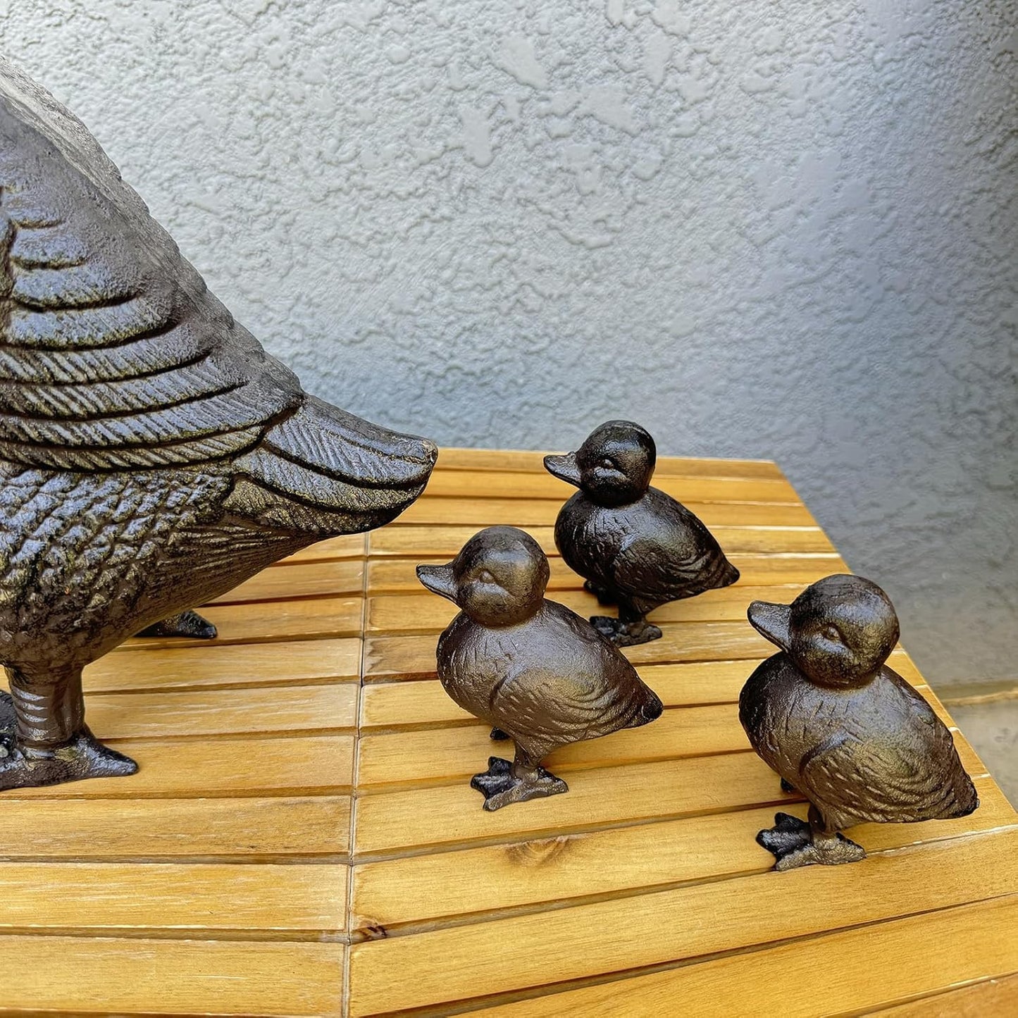 Rust Brown Cast Iron Duck Figurine（3.6" Tall） - Single Piece Vintage Style Decorative Ornament for Home, Garden, Shelf Decor HC6905