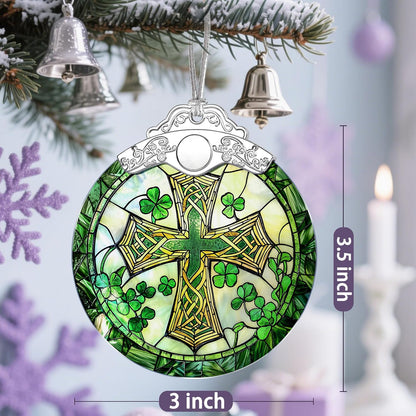 Stained Glass Cross Ornament, Christmas Ornaments, Christmas Decorations for Tree, Holiday Ornament, Religious Gifts, Cross Gifts, Gift Ideas & Christian Gift