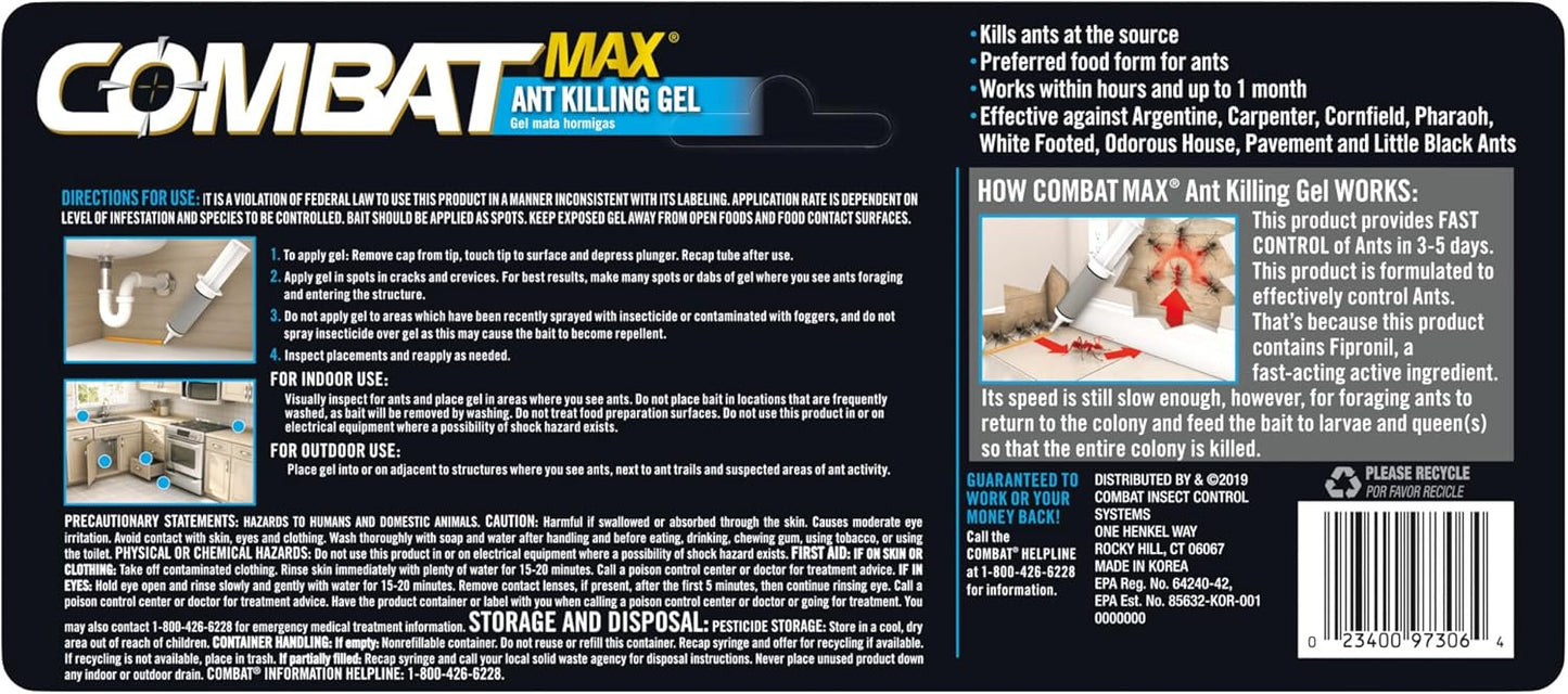Combat Indoor and Outdoor Ant Killing Gel, 27 Gram (Pack of 12)