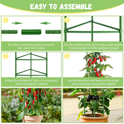Legigo 6-Pack Tomato Cage for Garden Plant Support- Up to 48inch Garden Stakes Tomato Cage, Tomato