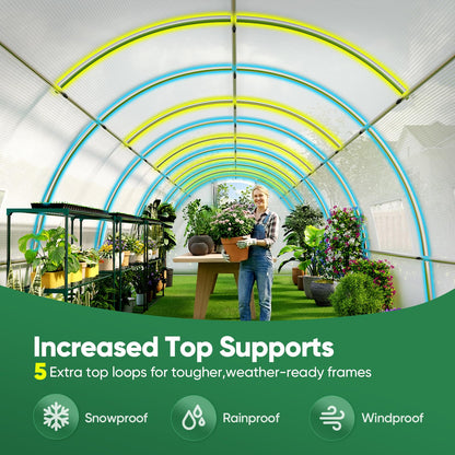 Quictent 25x10x6.6 FT Premium Greenhouse for Outdoors with 2 Door Frames