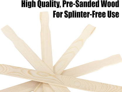 Ultra Strong 21in Paint Stir Sticks Pack. Sanded Wood Paddle Stirrers for Mixing Epoxy or Paints in 5 Gallon Buckets. Great for Yard Signs or Garden Stakes, Vegetable Marking and Creative Projects