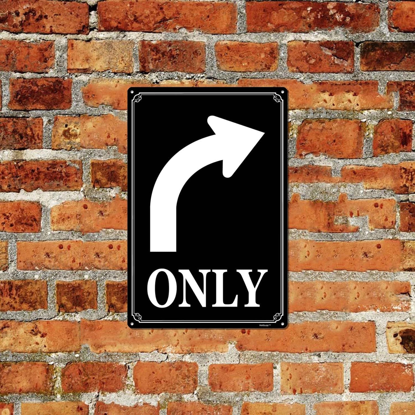 8x12" Left Turn Only Arrow Signs - High-Intensity Aluminum Parking Lot Sign, Weatherproof & Fade-Resistant, Ideal for Outdoor & Indoor Use - Curbside Sign