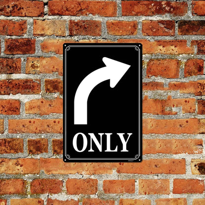 8x12" Left Turn Only Arrow Signs - High-Intensity Aluminum Parking Lot Sign, Weatherproof & Fade-Resistant, Ideal for Outdoor & Indoor Use - Curbside Sign
