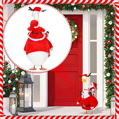 Porch Goose Christmas Outfits Clothes for 23 Inch Porch Goose Costume for Yard Lawn Outdoor Garden Patio Statue