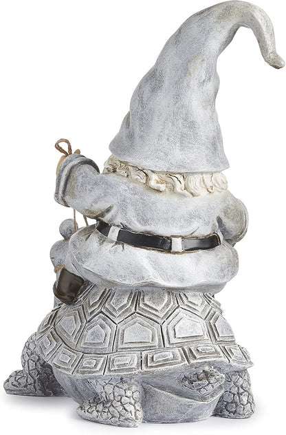 Roman Giftware Inc., Garden Collection, Gnome Riding Turtle Statue, 11.5" H, Decorative, Garden Gift, Home Outdoor Decor