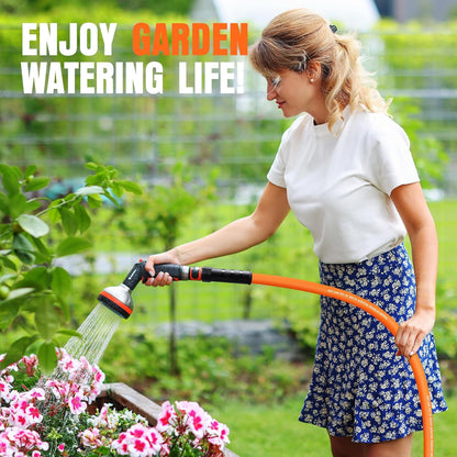 Garden Hose 50 ft x 5/8", NON-EXPANDING Flexible Water Hose, Kink Resistant Lightweight Hybrid Hose, Leakproof Yard Hose with Male to Female Fittings