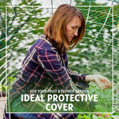 6-1/2 x 33 ft. Green Gentle Garden Netting/Row Cover/Screen | Protect Secure to Keep Away Birds and Rodents from Fruit, Vegetable, Flowers & Sensitive Plants, While Allowing Water & air in-2PK