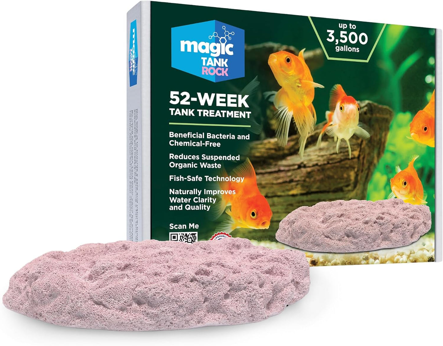 Fish Tank Rocks for Enhancing Water Clarity with Your Regular Cleaning Routine, Fish Friendly Aquarium Rocks, All Natural Aquarium Decor - Large - Covers Upto 3500 Gallons