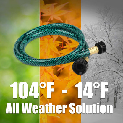 Garden Hose Leakproof for Gardener: 1/2” PVC Water Hoses with GHT Fittings - 3 FT No Kink and Flexible for Outdoor
