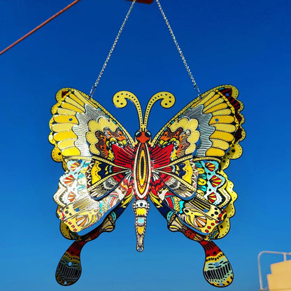 12" Stainless Steel Butterfly Wall Decor for Indoor Outdoor,Giant Butterfly Decorations Metal Wall Art,Hanging Decorations for Garden Yard Porch Patio - Birthday Gift for Mother's Day Christmas