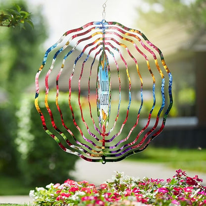 FLAGWIX Christmas Garden Gifts for Grandma - Nana's Garden 3D Stainless Steel Metal Wind Spinners 12 in - Gardening Grandma Christmas Birthday Gifts for Women Nana Gigi, Grandmother Gift Ideas
