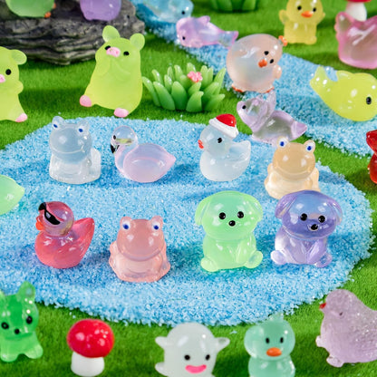 160 Styles Mini Resin Animals 160pcs Variety Tiny Animals Figures Miniature Little Small Figurines Bulk for Micro Fairy Garden Landscape Accessories Hide Decor Aquarium