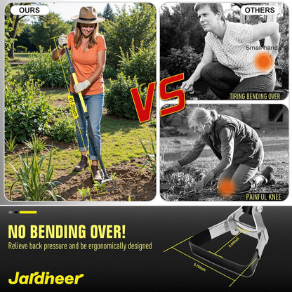 Jardineer Hula Hoe with Long Handle,Hoe Garden Tool, for Weeding, Stirrup Hoe for Flower Beds,Yards(64 inches)