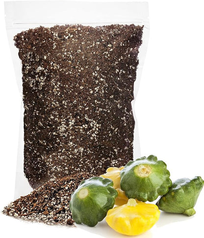 Premium Organic Potting Soil for Pattypans - (1 Quart Bag)